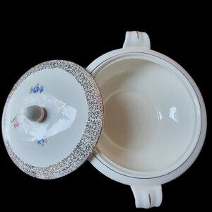 22-K Gold Royal Lovelace 32 OZ  Serving Bowl/Lid - 1930s Union Made Warranted